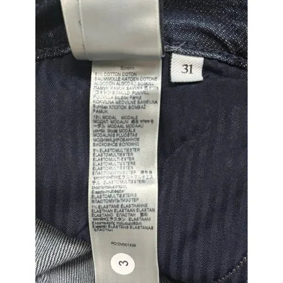 NWT 7 for All Mankind Luxe Vintage Lotta Jean Cisco Dark Wash High Rise Size 31 - Picture 8 of 9